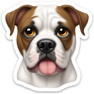 American bulldog with spot left eye sticker