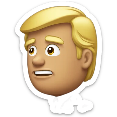 trump borracho y despeinado sticker