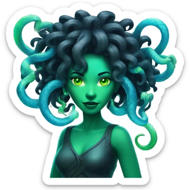 Neon Medusa  sticker