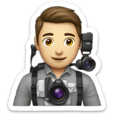 a photographer a the photographic chamber sticker