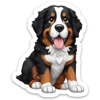 Astronaut Bernese mountain dog sticker