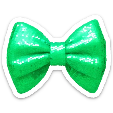 Sequin mint green bow sticker