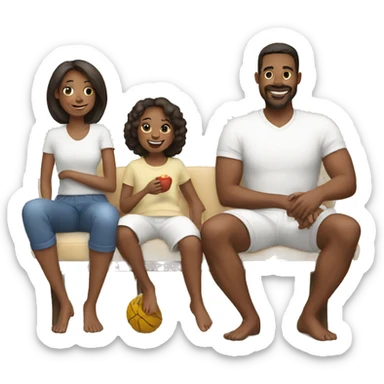 Family time white sticker