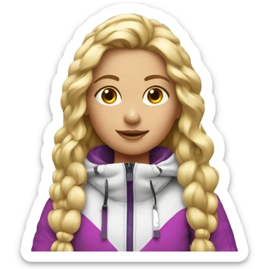 ski blonde girl sticker