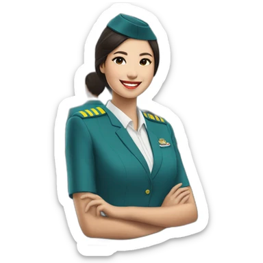garuda indonesia cabin crew sticker