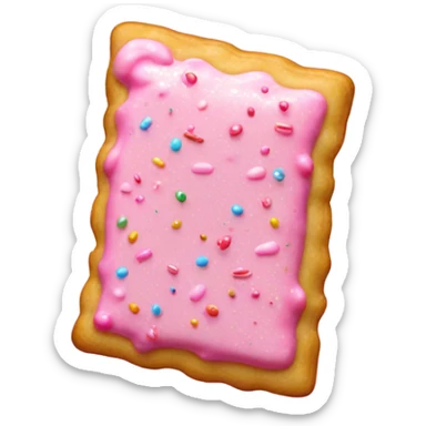 Realistic Pink poptart with glitter  sticker