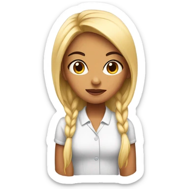 Girl giving a side eye sticker