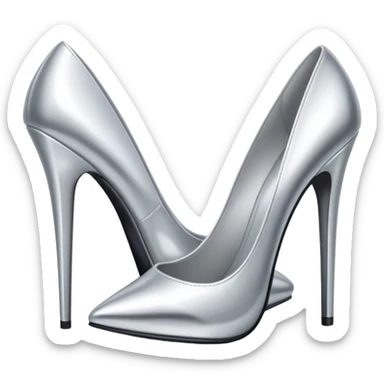 tacones plateadas sticker