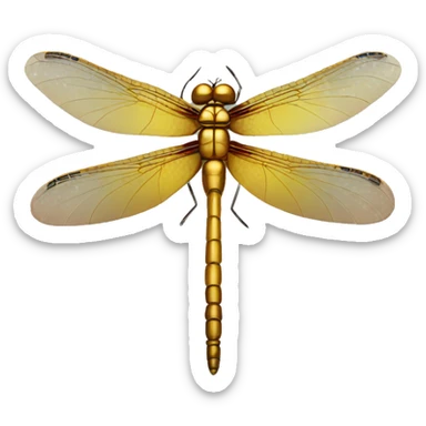 Golden gem dragonfly  sticker
