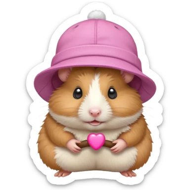 hat-wearing hamster sticker