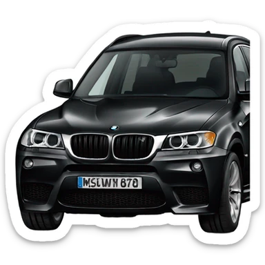 black BMW x3 m sport sticker