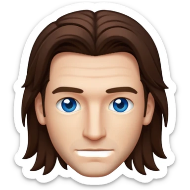 JC Chasez with long brown hair sticker