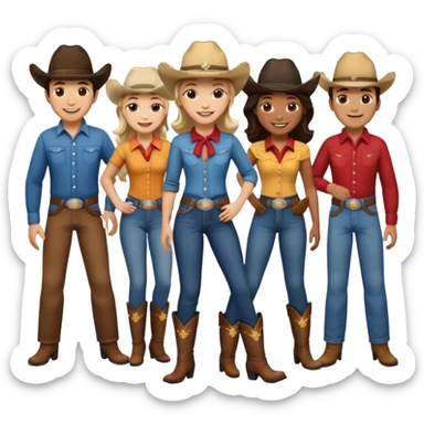 Line dance sticker