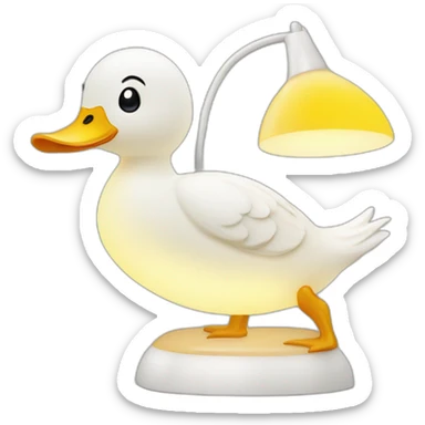 Cute duck lamp sticker