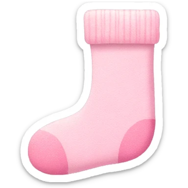 Pastel pink Christmas sock sticker