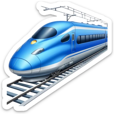 Blue bullet train sticker