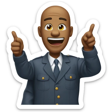 Thumbs down tongue out smiling sticker