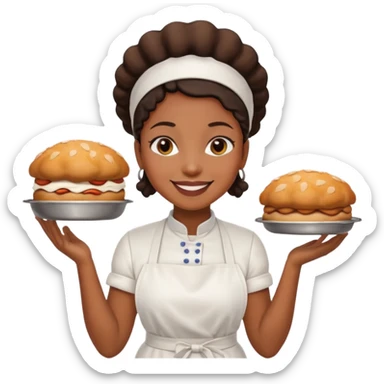 Street Baker black woman  sticker