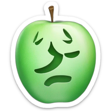 Russian Ruble banknote with Apple emoticons sticker