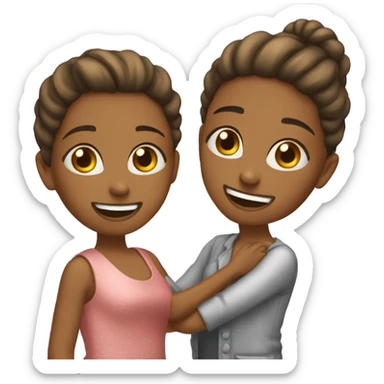 Dos amigas abrazandose sticker
