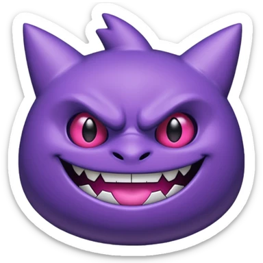Pokemon legendary purple and pink mega gengar sticker