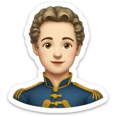 	student of a gymnasium in the 19th century Rissian Empire sticker