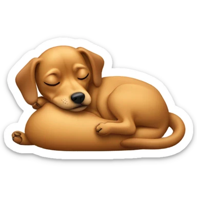 Chiweenie dog sleeping sticker