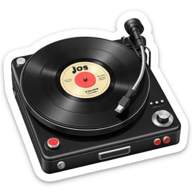 vinyl record player sticker