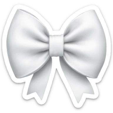 White bow sticker