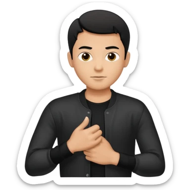 cool men person shrug pose sticker