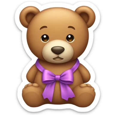 Teddy with a bow sticker