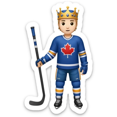 King Hockey player full body sticker
