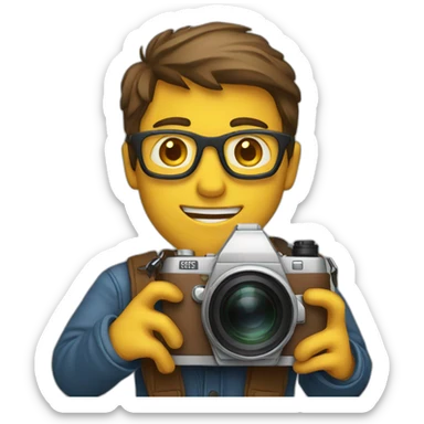 Guy with filmcamera  sticker