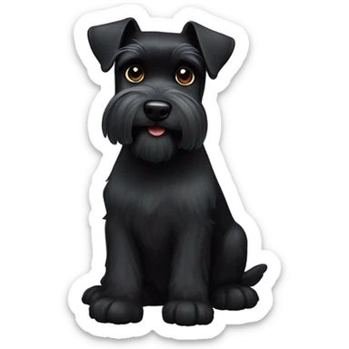 Black schnauzer  sticker