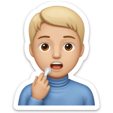 Clearing throat sticker