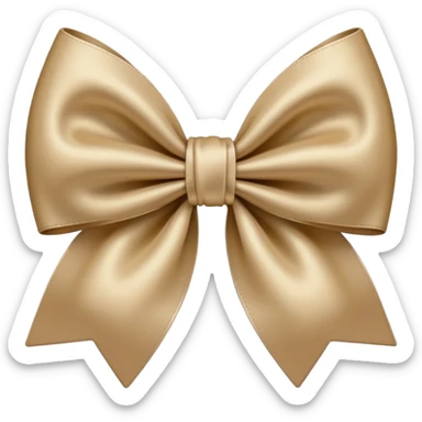 Beige bow sticker