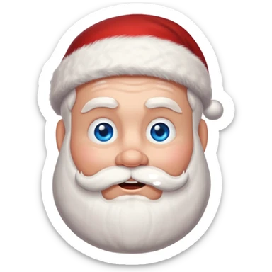 santa clause without beard  sticker
