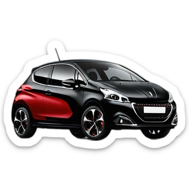 black-peugeot-208-GTI-By-Peugeot-Sport sticker