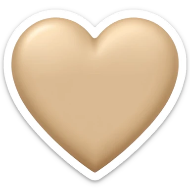Beige heart sticker