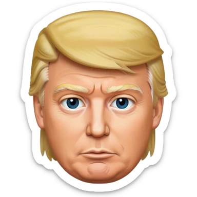 photorealistic Donald trump sticker