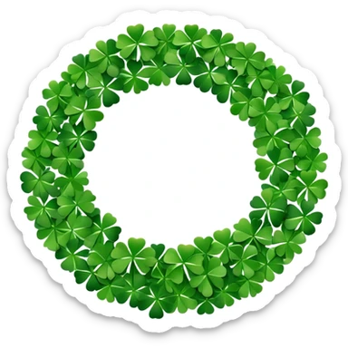 St. Patrick's day wreath sticker
