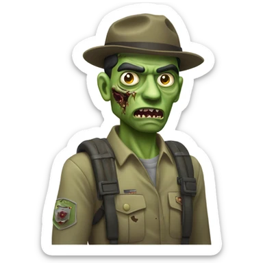 Rana soldado zombie sticker