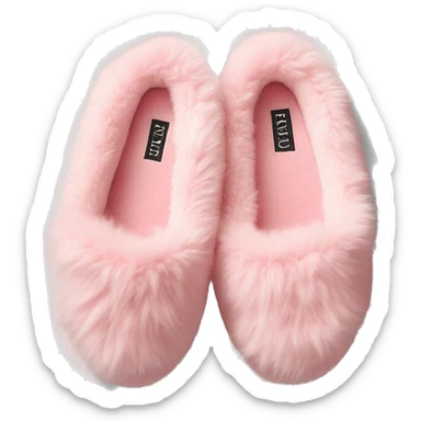 Light pink Victoria’s Secret fuzzy slippers sticker