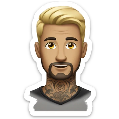 tattooed man very attractive sticker