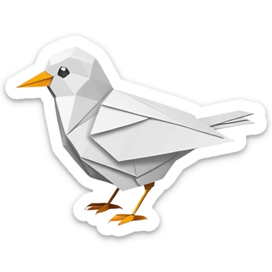 Bird origami minimalist  sticker