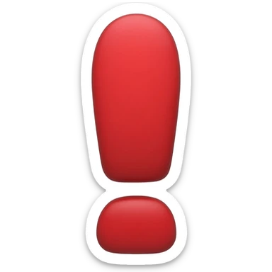 red exclamation point sticker