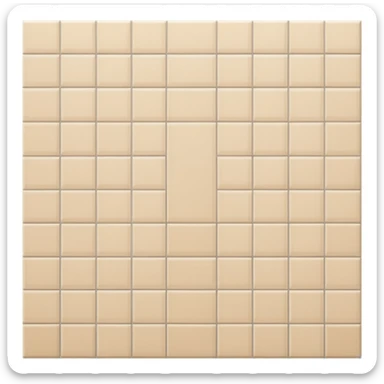 Beige Tiled wall with white grout sticker