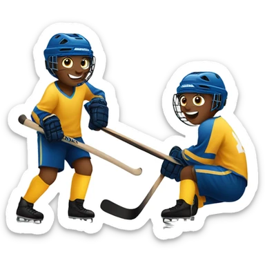 playing feild hockey sticker