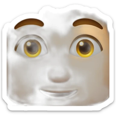 A natural emoji with the letter F in its eyes and hearts above its head sticker