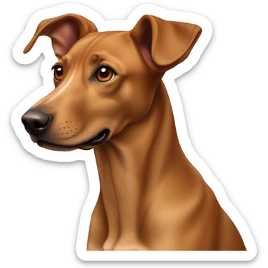 half labrador half podenco brown dog sticker
